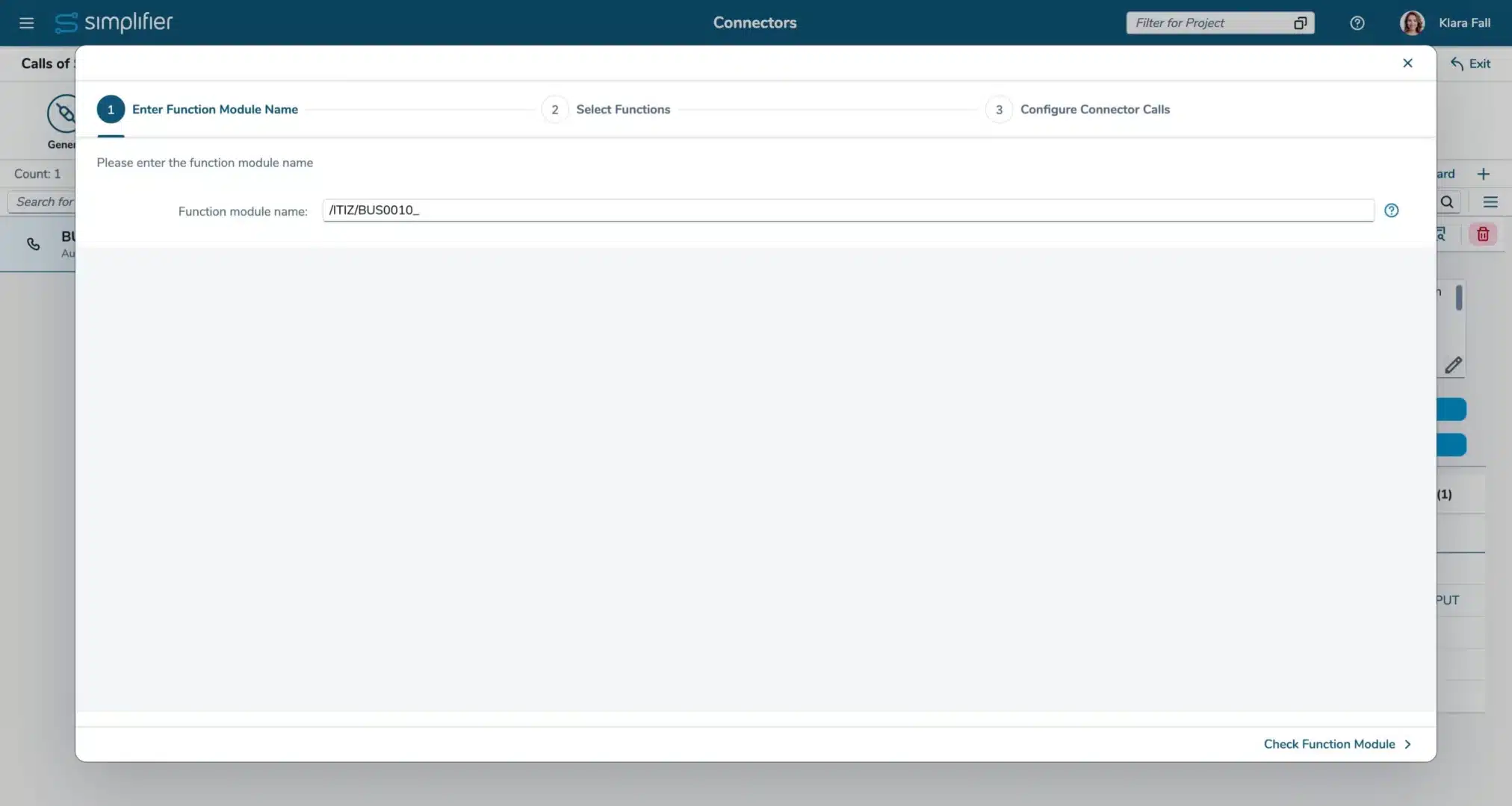 SAP RFC Konnektor-Assistent Funktionssuche SAP RFC Konnektor-Assistent Funktionssuche